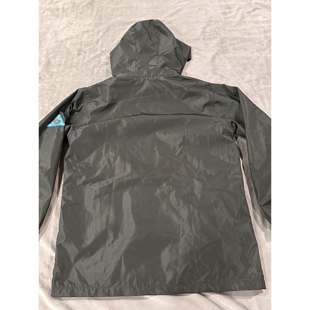 Saphirose Kids Waterproof Rain Jacket Black Neon Yellow XXL 10-12 Windbreaker - Picture 6 of 6